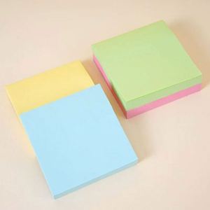 100 Sheets Multicolor Fluorescent Paper Sticky Notes Assorted Bright Adhesive <b>Memo</b> <b>Pads</b> Office School Stationery Note Taking - Product Image 4