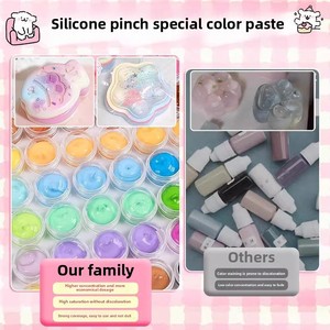 Full Set DIY Handmade Squeeze Toy Kit 12 Colors <b>Plastic</b> Colored Clay Food Grade Silicone <b>Glue</b> Children Boys Girls 14 Years - Product Image 2
