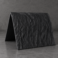 Revestimiento de Pared Interior y Exterior de Porcelana Flexible con Textura Lunar Negra Moderna