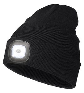 Cuffia Unisex LED con luce ricaricabile USB cuffia invernale in maglia regalo per gli uomini papà marito lui - Product Image 1