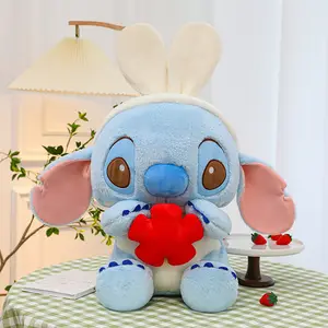 Best Selling Cartoon & Anime Periféricos Macio Bonito Lilo Stitch Boneca Brinquedo de pelúcia Menina Lance Travesseiro Boneca Amigo Presente de aniversário