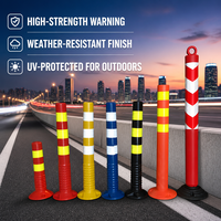 Poteau réfléchissant haute visibilité anti-collision pour les installations routières et l'isolation des barricades