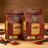 Sachet latéral personnalisé en aluminium et plastique pour emballage de miel, thé, café, lait en poudre