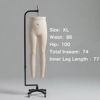 Flexibler Fiberglas-Schneiderpuppen-Unterkörper zum Aufhängen mit Beinen, Rollen und Ständer für Schneider
