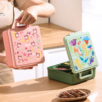 Boîte à lunch portable anti-fuite personnalisée OEM/ODM à motif de dessin animé pour pique-nique, boîte à bento à 4 compartiments pour enfants avec couverts – Vente chaude