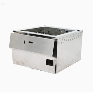Boîte carrée en acier inoxydable avec côtés perforés et couvercle - Product Image 2