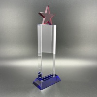 Trophée sportif en cristal transparent K9 pour basketball, football, baseball, tennis, volley-ball