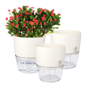 Fournitures de jardin : Petits pots de fleurs intelligents en plastique, auto-arrosants et à arrosage automatique, pour plantes. - Product Image 4