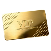 Tarjeta Metálica VIP de Acero Inoxidable con Grabado Láser, Acabado Pulido Espejo, Impresión Dorada, NFC y Barra de Firma