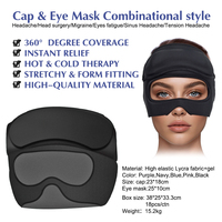 Ensemble de masque oculaire en gel et bandeau pour la tête, soulagement des migraines, thérapie chaude et froide