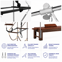 Tendance 2026 : Reformer Pilates Cadillac en bois de noyer durable et réglable, avec tour trapèze en acier inoxydable, pour l'entraînement en studio et la santé corporelle
