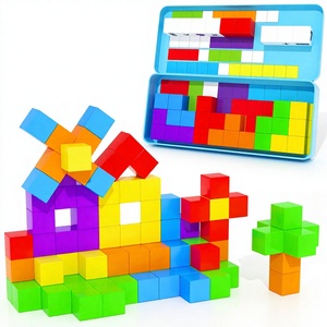 Minecftoy Glazen Blokken Mini Reiskofferset voor Kinderen 4-6 jaar Montessori Autisme-Vriendelijk Bouw Zintuiglijk Speelgoed Verjaardagscadeau - Product Image 3
