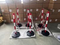Poteaux de signalisation routière réglables en plastique PE, cônes avec base remplissable, réflecteurs prismatiques haute intensité, barrière de sécurité certifiée IP68