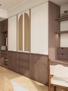 Armoire extensible en bois massif de haute qualité avec étagères réglables, design moderne pour chambre à coucher et usage hospitalier - Product Image 6