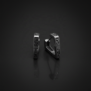 Pendientes de Aro Huggie Personalizados para Hombre, de Acero Inoxidable 316L Hipoalergénico, Ondulados Irregulares, Minimalistas, Perforados, Estilo Vintage, Regalo - Product Image 1