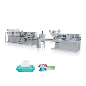 Non-Woven Nat Tissue Machine Interfold Natte Doekjes Making Machine Alcoholische Veeg Wetting Vullen Natte Doekjes Omzetten Machine