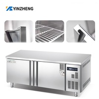 Réfrigérateur de cuisine professionnel YINZHENG sous comptoir, table de travail de restaurant, congélateur, plan de travail réfrigéré, personnalisable