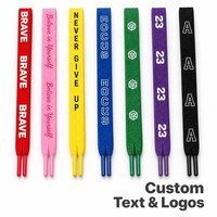 Lacets élastiques personnalisés de haute qualité avec logo imprimé, lacets plats tissés pour baskets et chaussures de course, design éclatant, vente en gros, OEM ODM