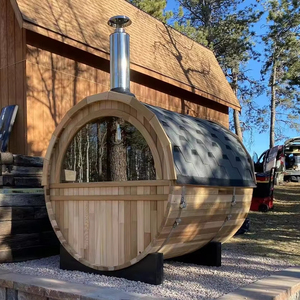 Bán buôn Canada hemlock/tuyết tùng truyền thống phòng xông hơi phòng tắm hơi Thùng tắm hơi ngoài trời phòng tắm hơi - Product Image 6