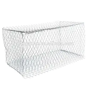 Heavily Zinc gabion basket prices/ Peru gabion cage 5x1x1m galvanized gabion wall manufacturer