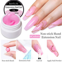 LILYCUTE 8ml Gel de construction solide multifonctionnel rose nude anti-adhésif pour extension d'ongles, marque privée, pour sculpture 3D