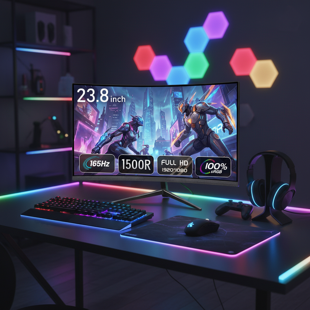 Factory Price 24'' 27 Inch Gaming Monitor 165Hz 180Hz 1ms 1440P 2160P 2K 4K QHD UHD IPS Panel Desktop Display