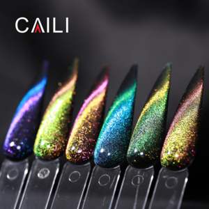 Échantillon de fournitures pour ongles, accessoires d'art, paillettes holographiques, couche de Base noire, <span class=keywords><strong>vernis</strong></span> à ongles, 0.01 $ - Product Image 6