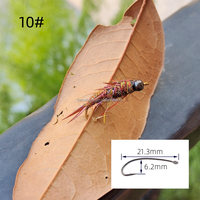 10 #   Nymphes de mouche à crochet, Tête de jig perlée, Leurre factice, Leurre artificiel, Hameçon à poils, Nymphing, Truite, Gravette, Leurres et appâts de pêche à la truite