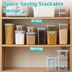 Contenedor de Almacenamiento de Alimentos de Plástico Sellado de Diseño Moderno, Recipiente Hermético de PET para Uso en la Cocina o la Escuela, Accesorios de Cocina - Product Image 6