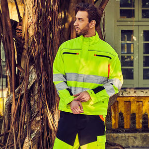 Conjunto de Ropa de Trabajo Ignífuga para Hombre Xk-22027, Poliéster y Algodón, Alta Visibilidad, para Petróleo, Química, Metalurgia, Exportación a Europa - Product Image 1