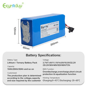 24V-72V 36V 48V 60V <span class=keywords><strong>18650</strong></span> 21700 Batería Robert personalizada Paquete de batería de iones de litio Material de ánodo NCM 10Ah-100Ah Variantes - Product Image 6