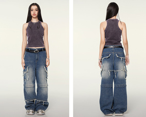 เสื้อกล้ามผู้หญิงคอลเลคชั่นฤดูร้อนใหม่ ผ้าฝ้ายทอคุณภาพสูง ทรงเข้ารูป สไตล์วินเทจ ล้างทำความสะอาดได้ เป็นมิตรต่อสิ่งแวดล้อม คอกลม พิมพ์ลายแบบรีดร้อน - Product Image 5