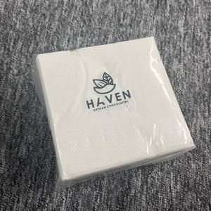 Fsc campione naturale gratuito bianco cibo per cena tovaglioli di carta velina asciugamani con Logo - Product Image 2