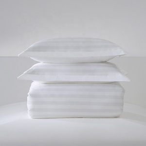 Lenzuola Standard di fabbrica Outlet Hotel con eleganti set di <span class=keywords><strong>biancheria</strong></span> da letto bianca con Design a strisce - Product Image 3