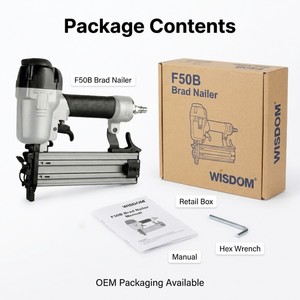 WISDOM F50B Herramientas para Trabajar la Madera, Pistola de Clavos Neumática para Madera, <span class=keywords><strong>Clavadora</strong></span> Portátil de 20-50 mm, Clavadoras de Alta Calidad, Repuestos de Pistón - Product Image 6