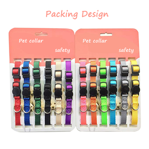 Ayarlanabilir ayrılıkçı evcil kedi Perros katı yaka kimlik yaka naylon yumuşak tanımlama renkli Kitty yavru köpek kolye - Product Image 5