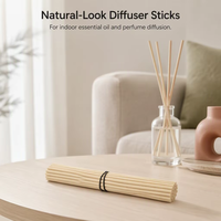 Bâtonnets diffuseurs en rotin naturel de 3 mm/4 mm/5 mm, taille et diamètre personnalisables, avec fibre synthétique pour diffuseurs d'arômes