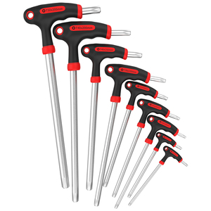 Professional Long Arm Allen <strong>Hex</strong> Key Wrench Spanner <strong>Set</strong> Multi-Sizes Torx Flat Ball End <strong>T</strong> <strong>Handle</strong> Metric Measurement System Steel - Product Image 1