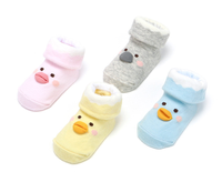 Chaussettes décontractées pour bébés et enfants, design mignon de dessins animés d'animaux, antidérapantes, respirantes, pour l'automne