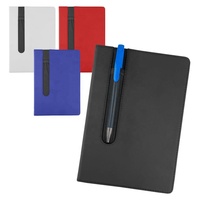 Carnet promotionnel A5 élégant en liège naturel avec couverture rigide et intérieur lisse en PU noir NB020, carnet promotionnel A5 Dickens avec stylo