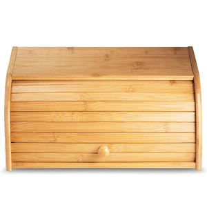 Caja de almacenamiento de pan de bambú para mostrador de cocina, caja de pan de gran capacidad - Product Image 4