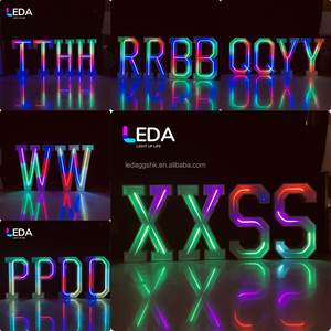 LEDA Letras Luminosas de Metal Blancas para Publicidad Exterior, Eventos y Fiestas, Letras Grandes de Hierro RGB, Letras de Neón para Bodas - Product Image 5