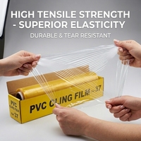 Film alimentaire en PVC souple OBM/ODM 2026 de qualité alimentaire, écologique, résistant à l'humidité, pour l'emballage des champignons, avec boîte distributeur