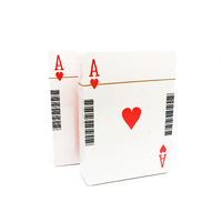 Cartes à jouer de haute qualité certifiées EN71 pour club de poker avec code-barres, logo personnalisé et taille sur mesure