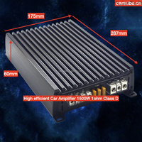 Amplificateur stéréo pour voiture Mono RMS 1500W 1 ohm Subwoofer Amplificateur Bridge 2900W 2 ohm Class D Car Amplifier Monoblock