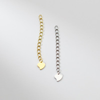 Chaîne d'extension individuelle en argent sterling 925 pour bracelet et collier