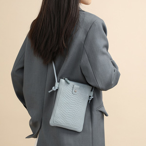 Bolso Bandolera Mini para Teléfono, de Cuero Genuino, Vertical, Pequeño, para Mujer, Venta al Por Mayor de Fábrica - Product Image 2