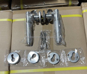 Poignées de porte modernes dorées robustes avec boutons pour chambre, salle de bain ou hôtel - Product Image 5