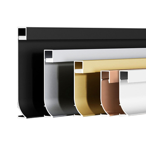 Plinthe LED en alliage d'aluminium à design contemporain, résistante à l'humidité, installation facile, lumineuse - Product Image 1