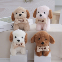 Porte-clés en peluche mini chien chiot de 4 pouces, jouets pour enfants, animaux en peluche, style dessin animé et anime, vente en gros d'usine pour machine à griffes